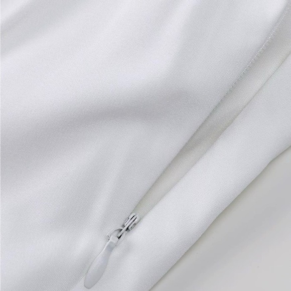 Elegant White Milkmaid Midi Dress with corset - Picture 5 of 5